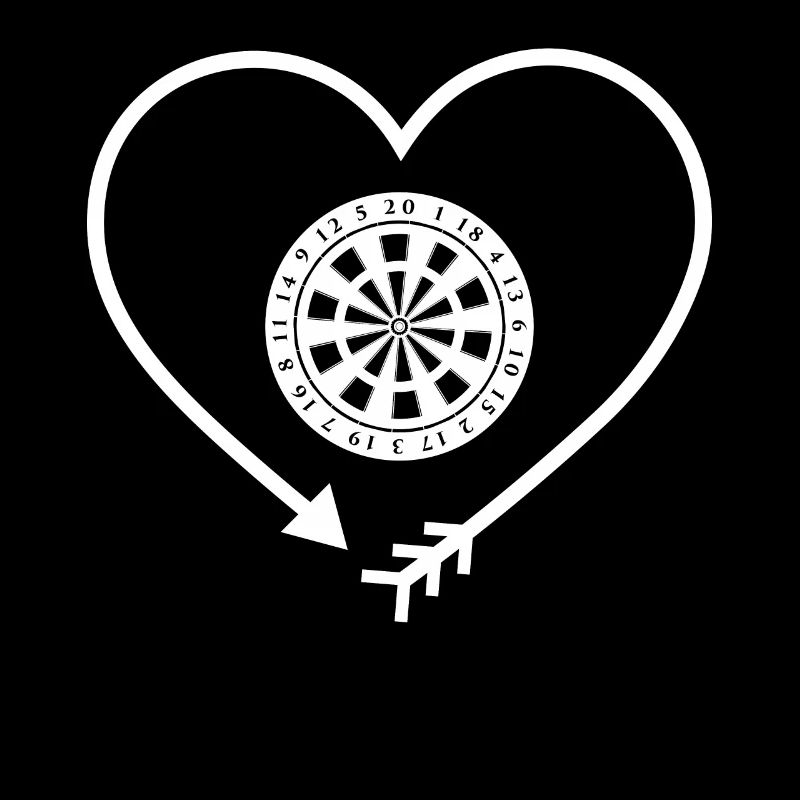 Pfeilherz - Dartscheibe -