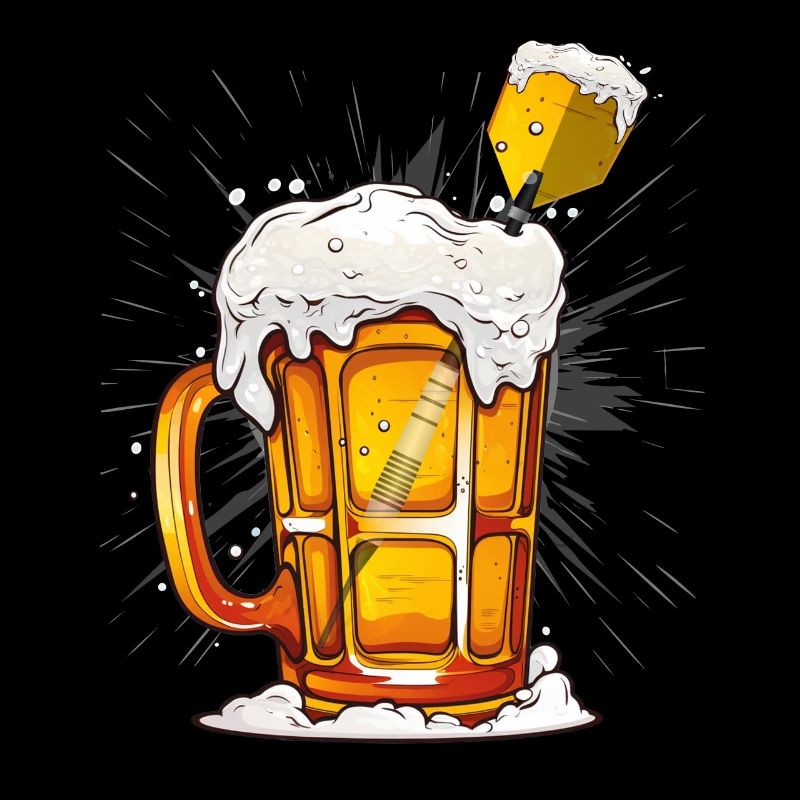 Conception de fléchettes de drap de bière amusante pour les fans de fléchettes