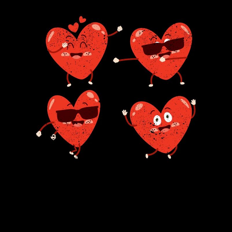 Dancing Hearts Dab Défi de danse Dab Dab Saint-Valentin