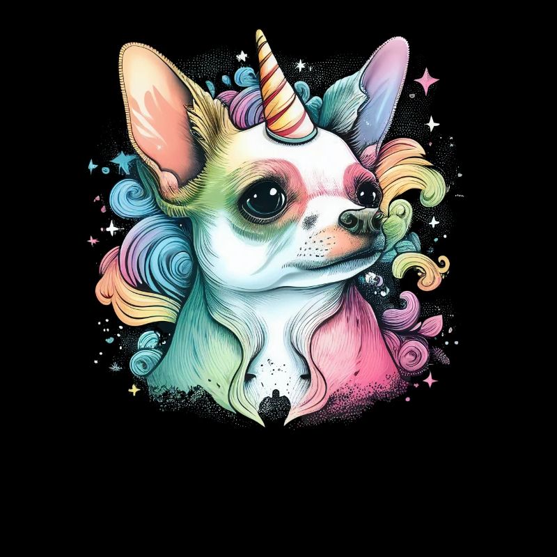 Chihuahua | Bunt Regenbogen LGBTQ Einhorn Hund