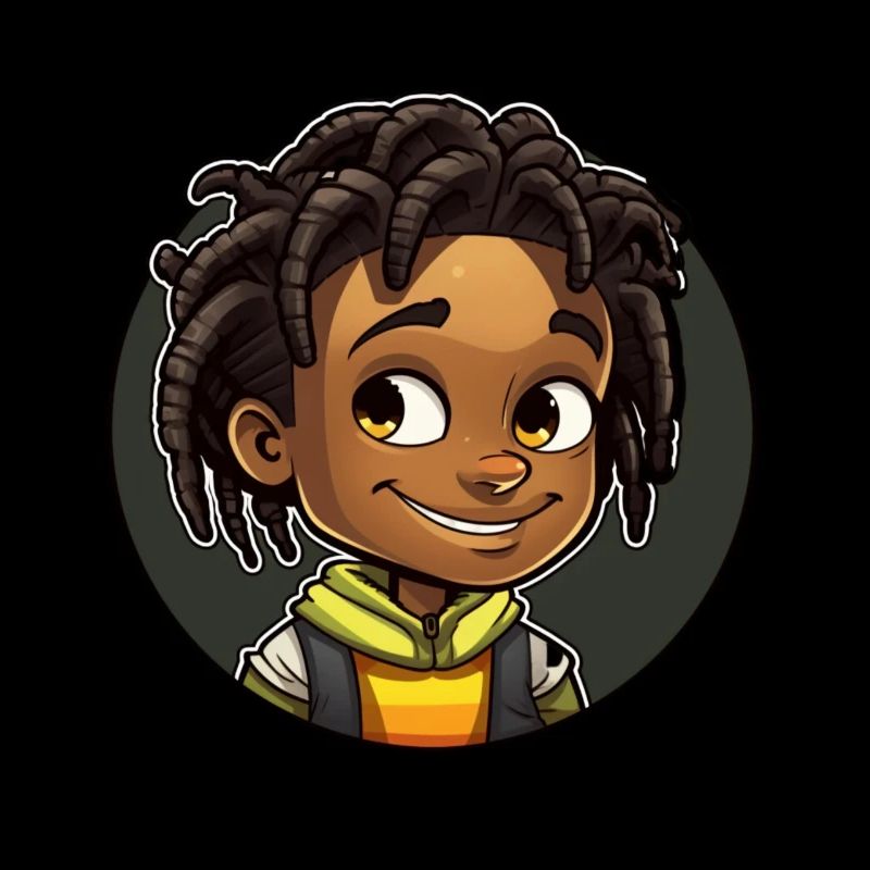 Afro Schwarz Kind Junge Mädchen Empowerment Dread