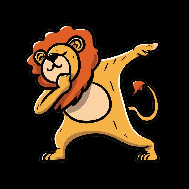 lion dabbing dab dabbing animaux lion dab