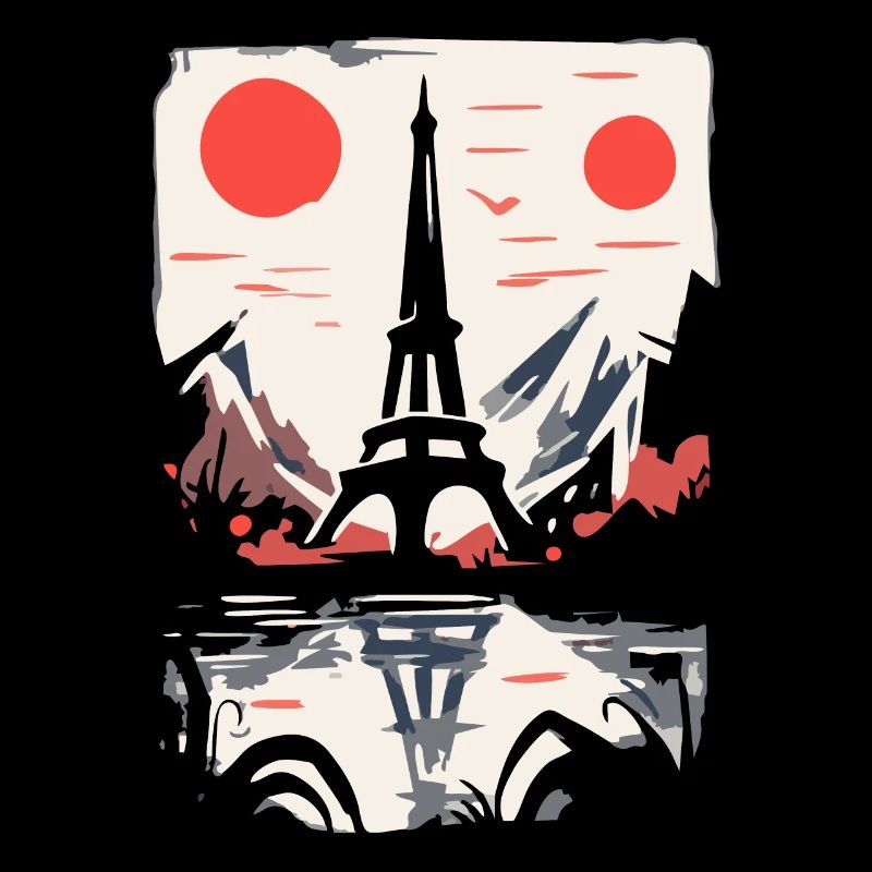 Japan Red Sun and Paris