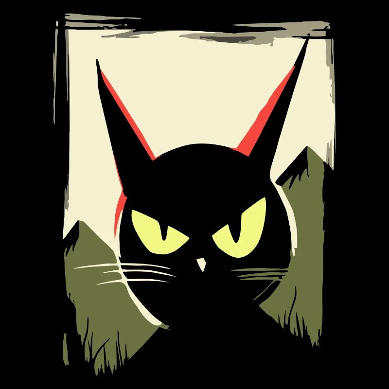 Japanese Red Sun: Bad Mood Cat