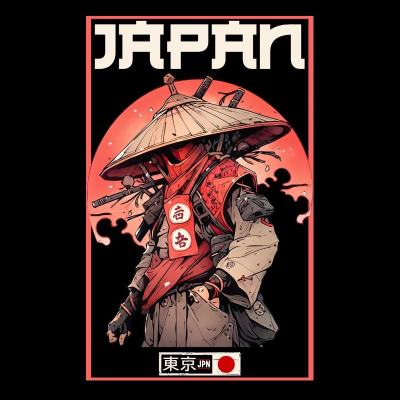Asie 80s Samouraï Rétro Japonais Samouraï