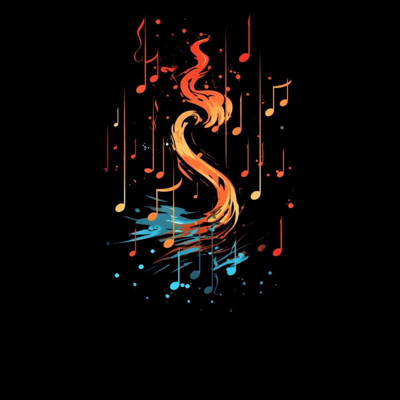 Notes de musique colorée