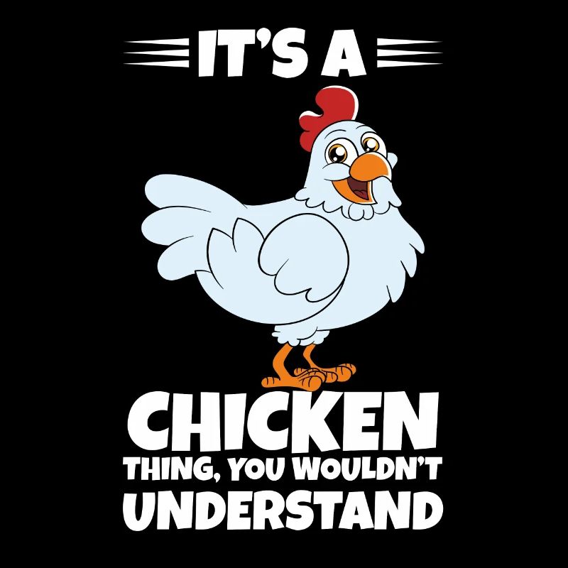 Drôle de poulet disant poulet