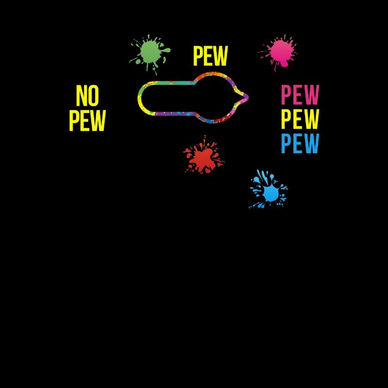 Pas de Pew Funny Paintball Player Paintball