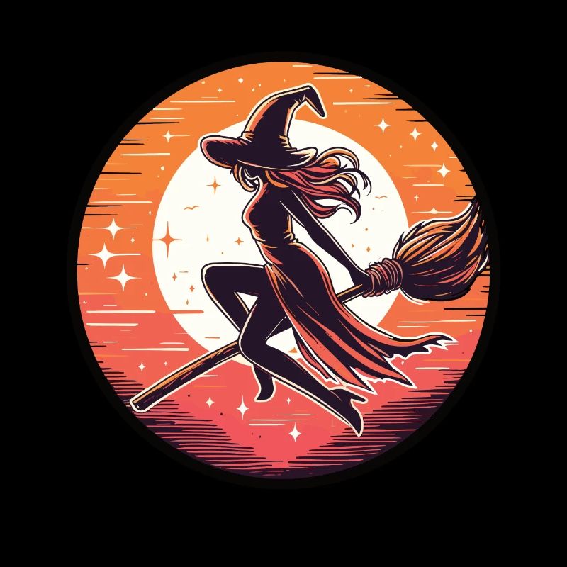 Witch on a broom