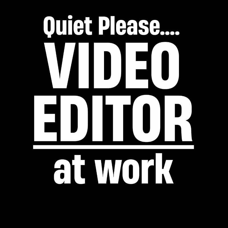 Quiet Please Video Editor Bei Der Arbeit
