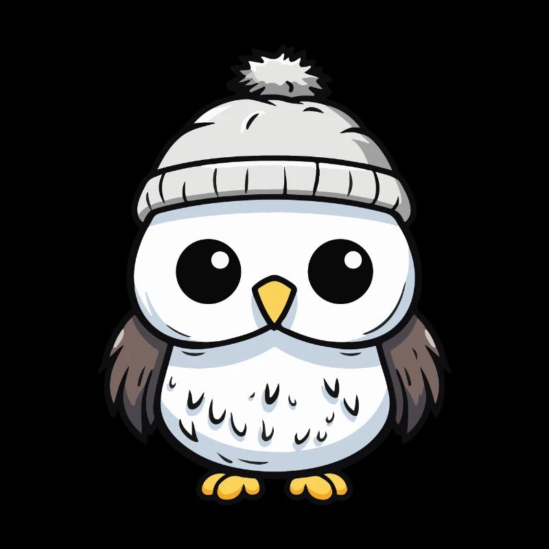 Eule Winter Comic Niedlich