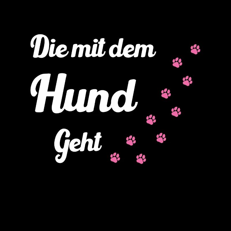 Die mit dem Hund geht Hunde Mama