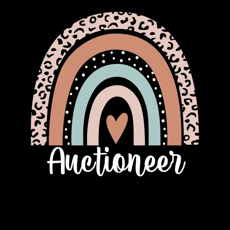 Auctioneer Rainbow Leopard Funny Auctioneer