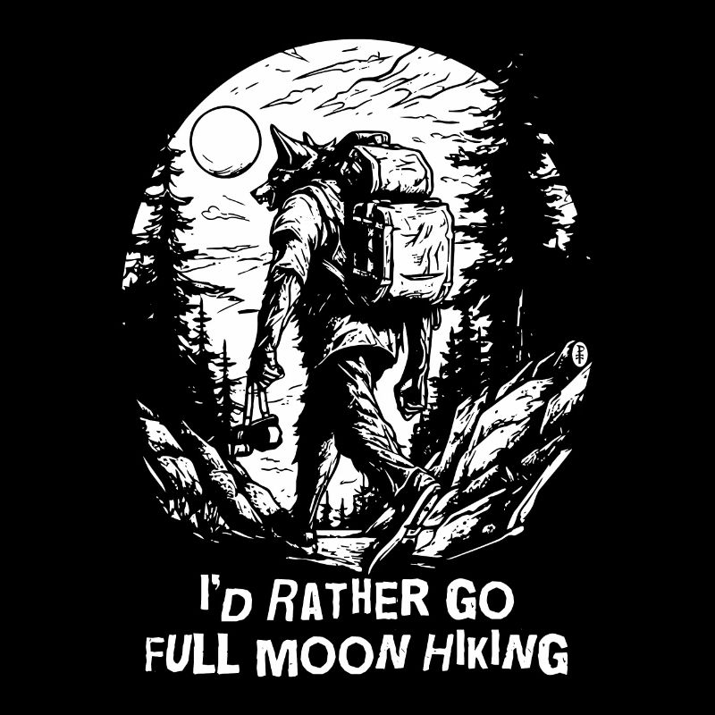 Werwolf geht auf Vollmond Wanderung