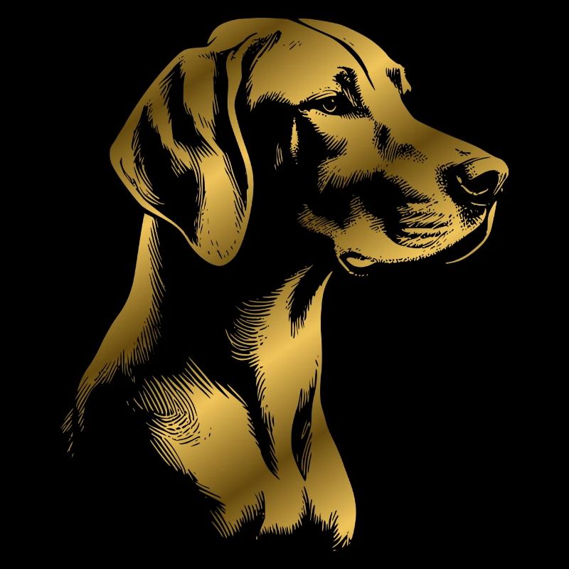 Magyar Vizsla dessin tête or