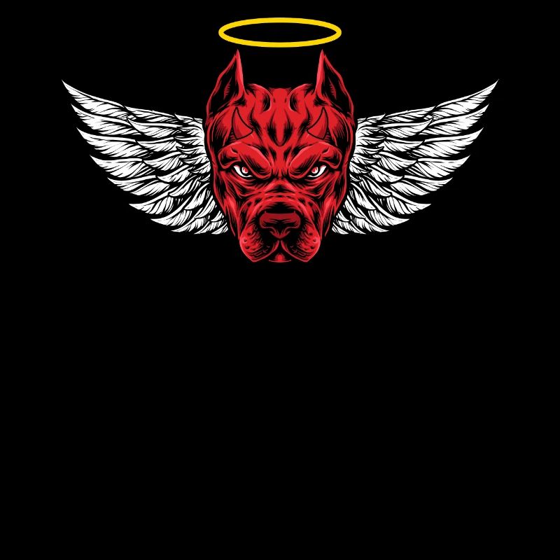 Wütender Teufel Pitbull Hund T-Shirt