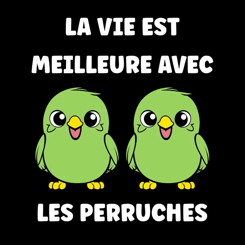 Oiseaux perruches humour petite perruche