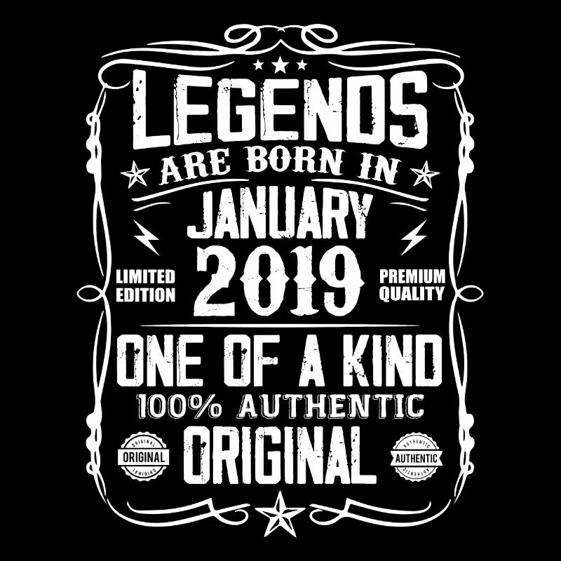 Geburtstagsgeschenk geboren im Januar 2019