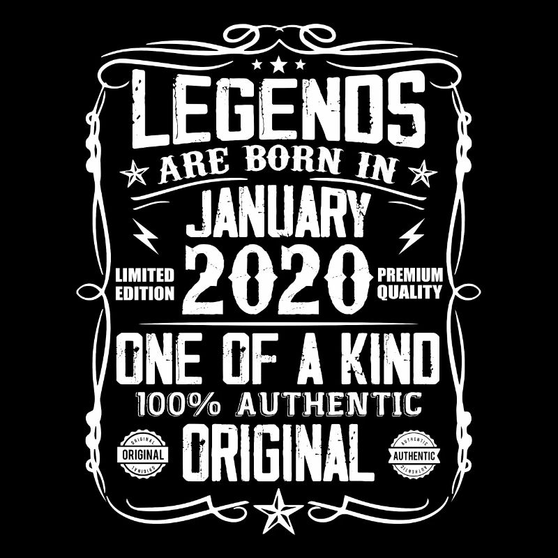 Geburtstagsgeschenk geboren im Januar 2020
