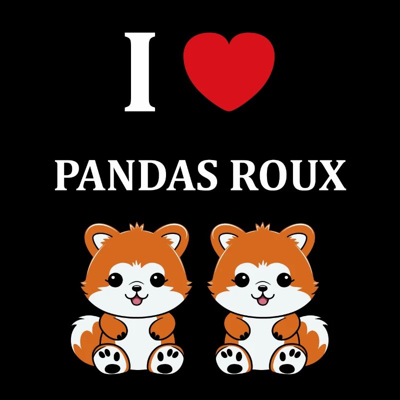 Renard amour Petit panda roux