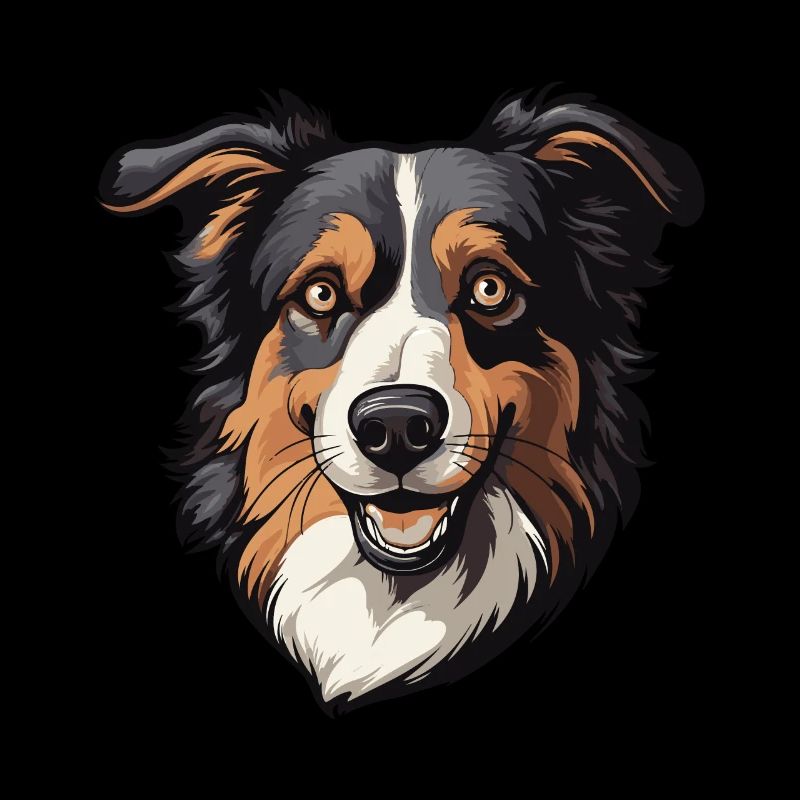Tête de chien Border Collie