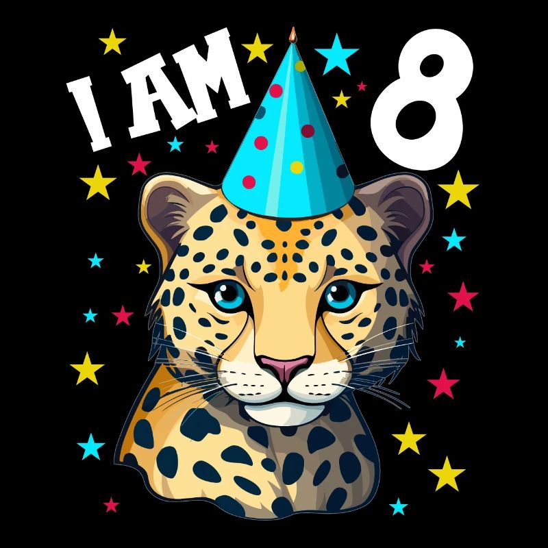 Ich bin 8 Jahre alt Leoparde Leopard 8. Geburtstag