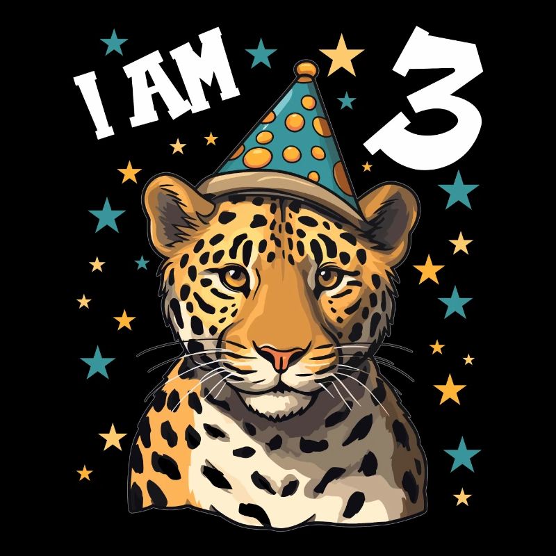 Ich bin 3 Jahre alt Leoparde Leopard 3. Geburtstag