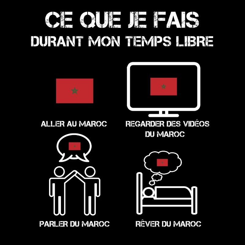 temps libre maroc drapeau