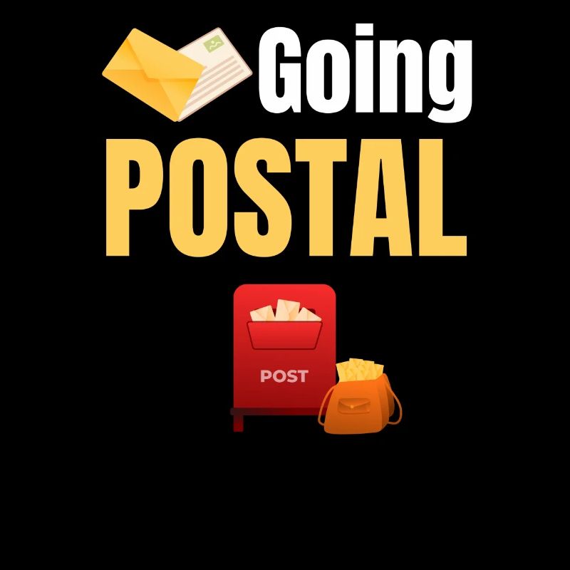 Going Post Lustiger Arbeiter Postbote Briefträger