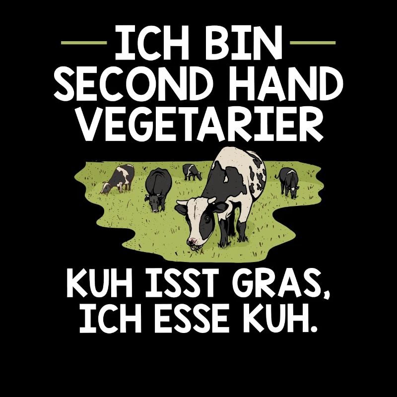 Witziges Kuh Grillshirt Second Hand Vegetarier