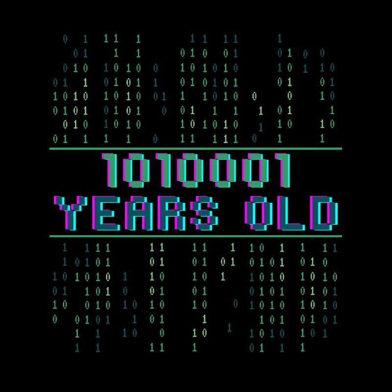 81. Geburtstag 81 Jahre alt Binärcode Coder