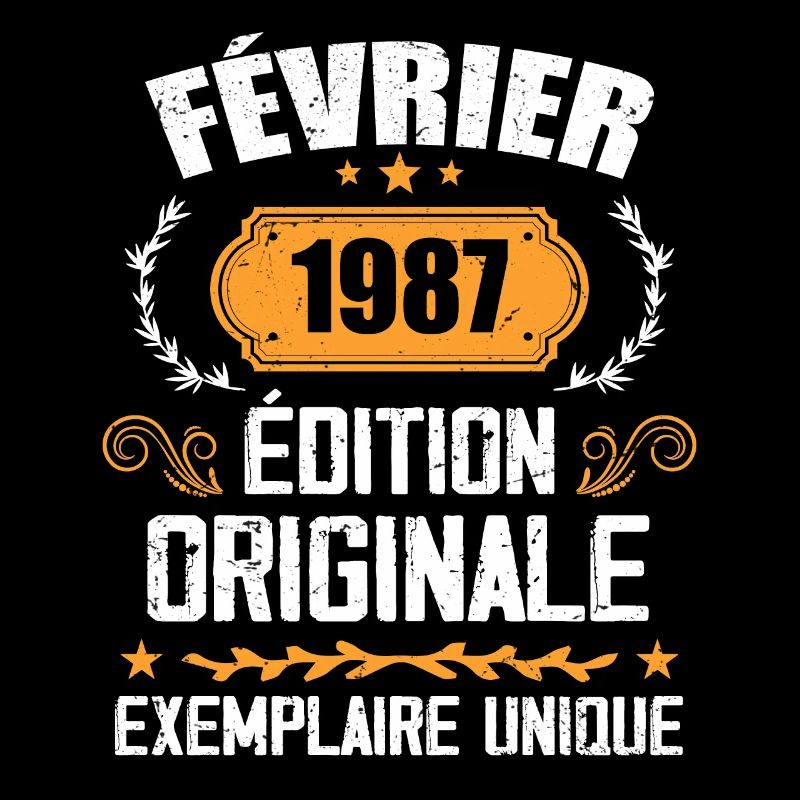 Cadeau 37e Anniversaire Nées En Février 1987