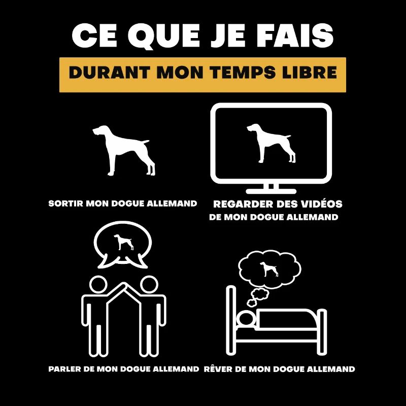 cadeau dogue allemand temps libre