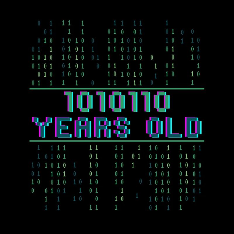 86. Geburtstag 86 Jahre alt Binärcode Informatik