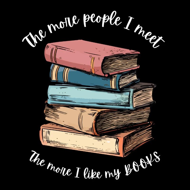 Stapel mit Büchern . Du liebst Bücher