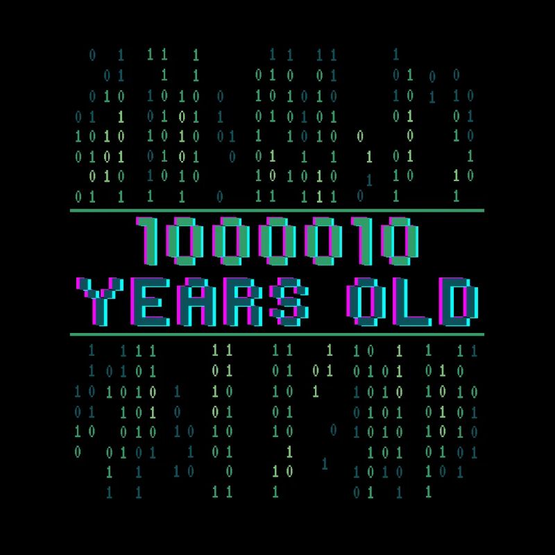 66. Geburtstag 66 Jahre alt Binärcode Informatik