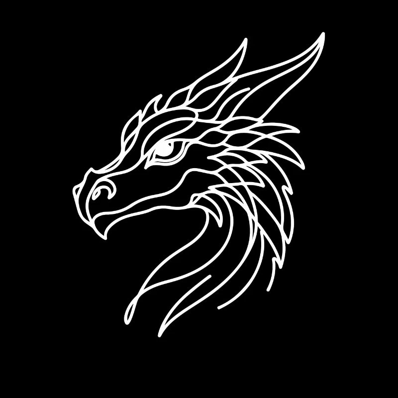 Linie Art Dad Mama - Drache