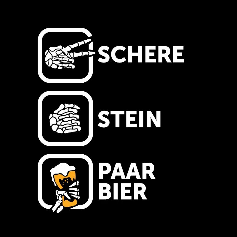 Des ciseaux, de la pierre, une paire, de la bière - la tenue parfaite