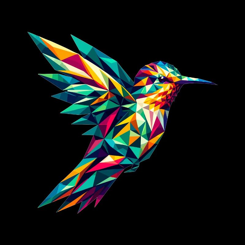 Hummingbird in polygon representation