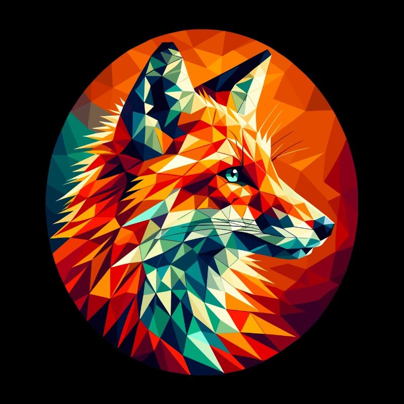 Renard dans l’illustration polygonale
