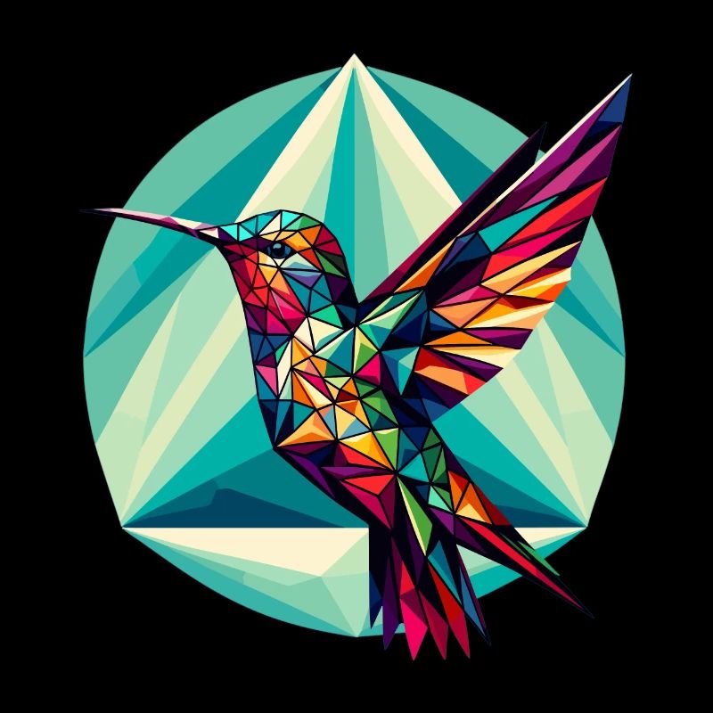 Hummingbird in polygon representation