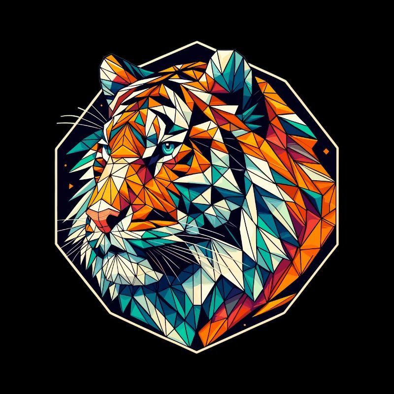 Illustration de polygone de tigresse