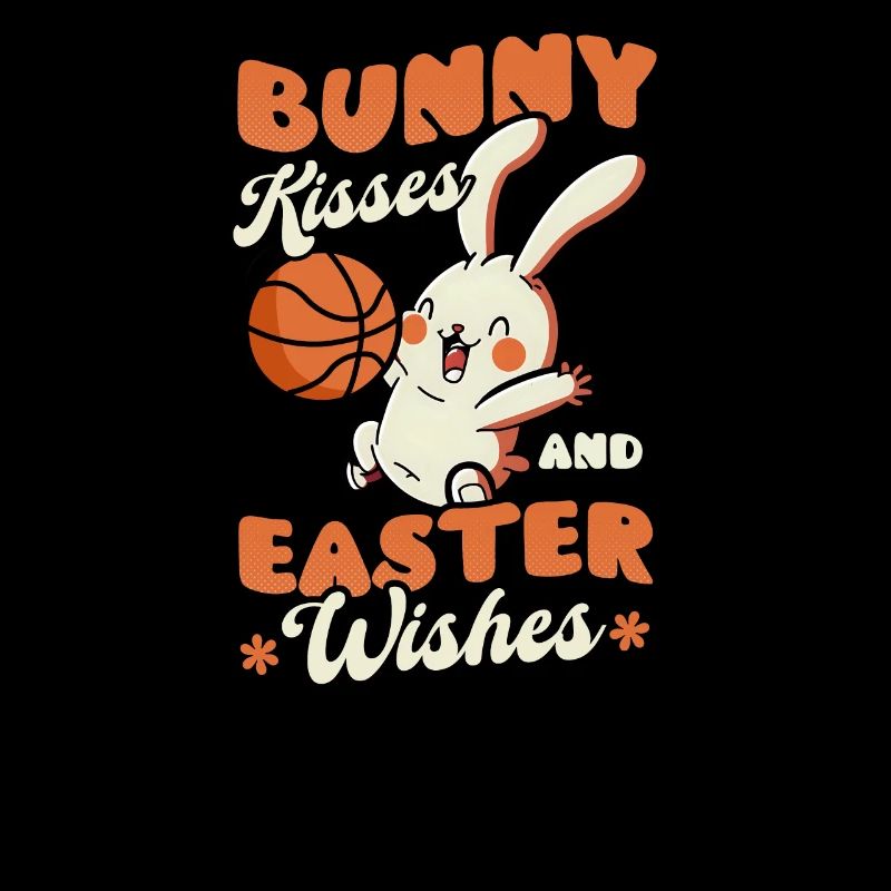 Basketball Easter Bunny Kisses Easter Wishes