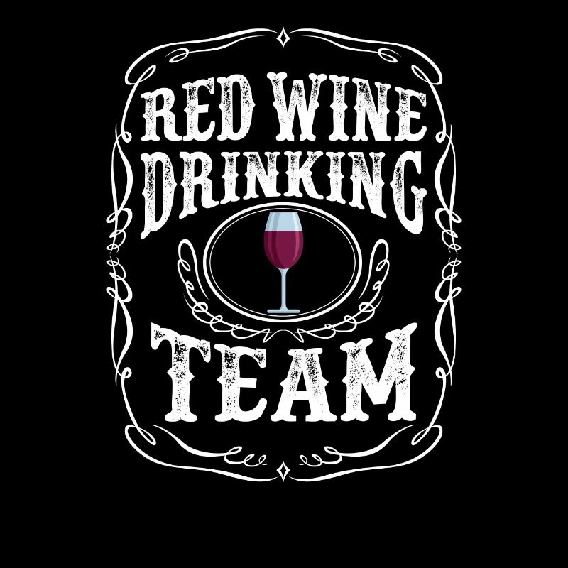 Red Wine Drinking Team T-Shirt Alcoholic Beverage