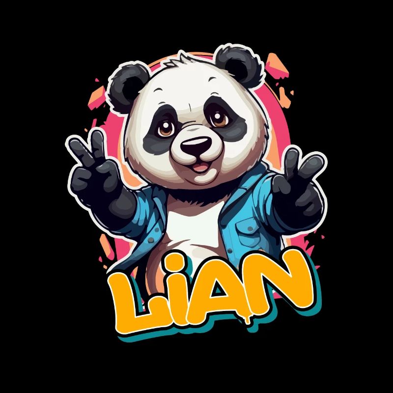 LIAN - Handsome boy name with cool panda