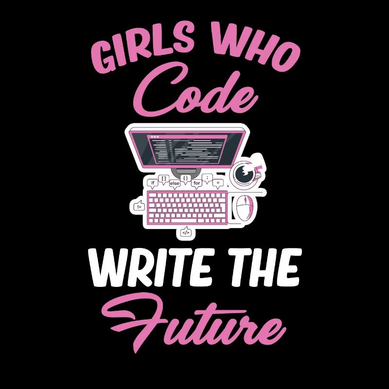 Fille regardant le programmeur du futur