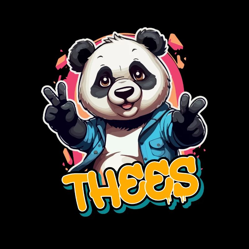 THEES - Handsome Boy Name with Cool Panda