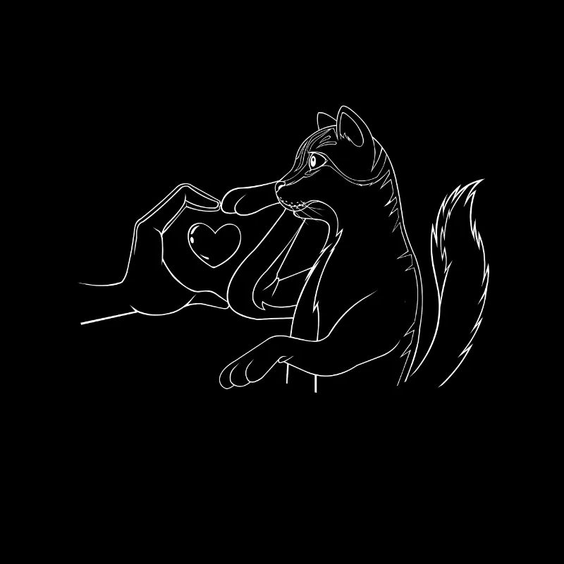 Line Art Somali Katze Somalis Fox Katzen