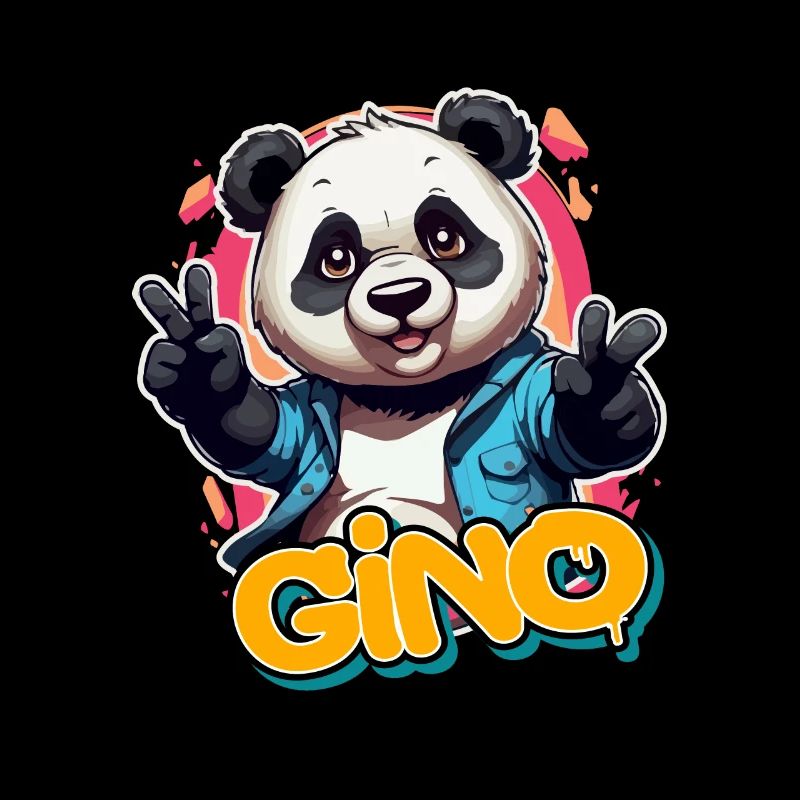 GINO - Handsome Boy Name with Cool Panda