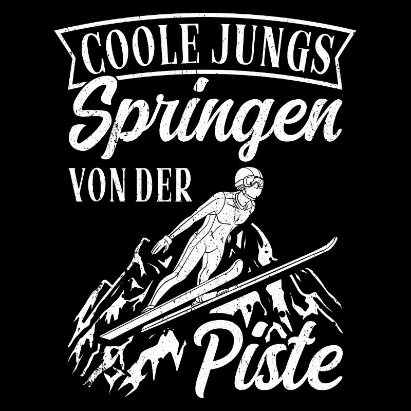 Coole Jungs Springen Von Der Piste Skiurlaub Skisp